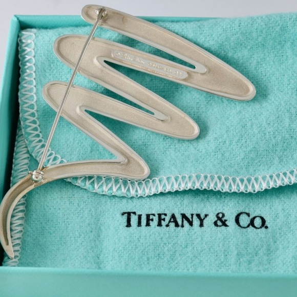 Tiffany & Co. Paloma Picasso Silver Huge Large Scribble Zig Zag Broooch Pin - Picture 2 of 4